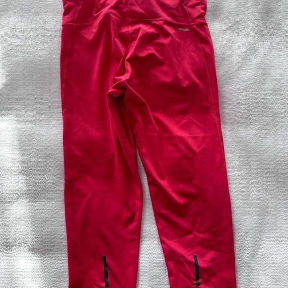 Red Adidas Crop Leggings - Picture 3 of 4